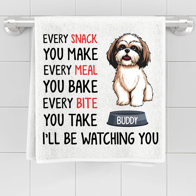 Snack Meal Bite, Personalized Towels, Custom Gifts for Dog Lovers