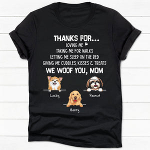 Loving Me Taking Me For Walks I Woof You, Personalized Shirt, Gifts For Dog Lovers