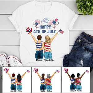 Happy 4th of July Personalized July 4th Shirt, Custom Best Friends Gift for Independence Day