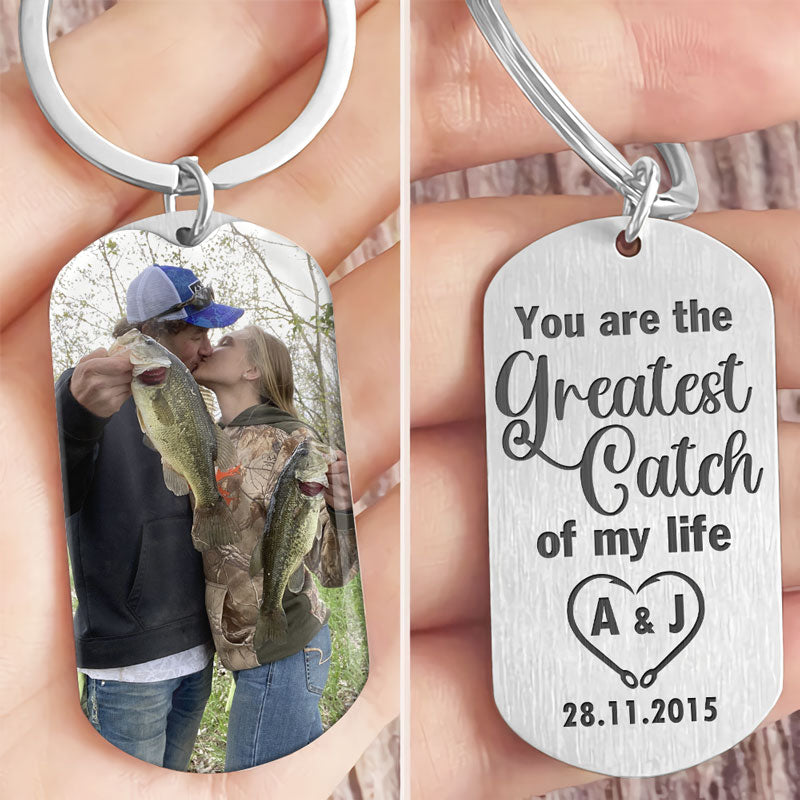 You Are The Greatest Catch, Personalized Keychain, Anniversary