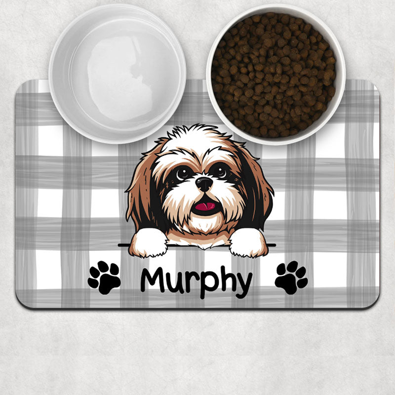 Dog Bowl Mat Personalized Pet Mat Dog Place Mat Dog Line -  in 2023