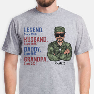 Legend Husband Since Years Old Man, July 4th, Personalized Shirt, Father and Grandpa Gifts
