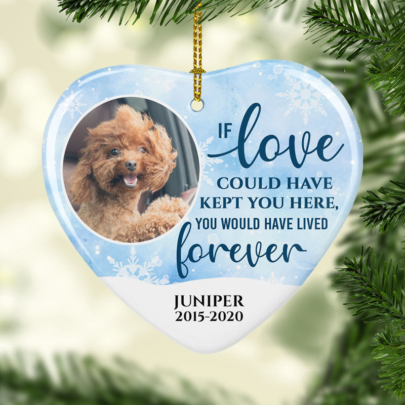 You would have lived forever, Personalized Memorial Ornaments, Custom Photo Gift, Gift for Dog Lovers, Cat Lovers