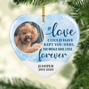 You would have lived forever, Personalized Memorial Ornaments, Custom Photo Gift, Gift for Dog Lovers, Cat Lovers
