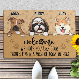 We Hope You Like Dogs, Gift For Dog Lovers, Personalized Doormat, New Home Gift
