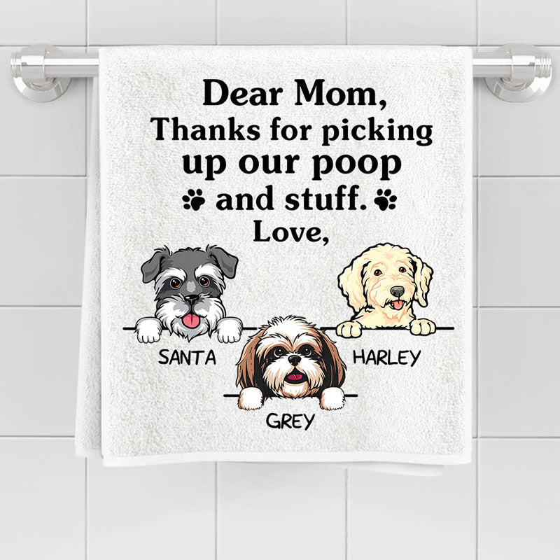 Poop and Stuff, Personalized Towels, Custom Gift for Dog Lovers