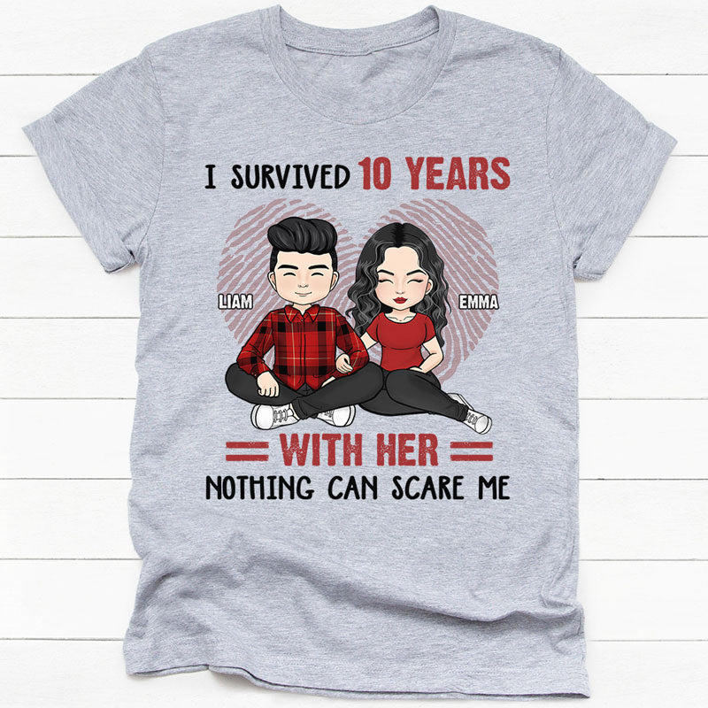 Nothing Can Scare Me, Personalized Shirt, Anniversary Gifts For Couple