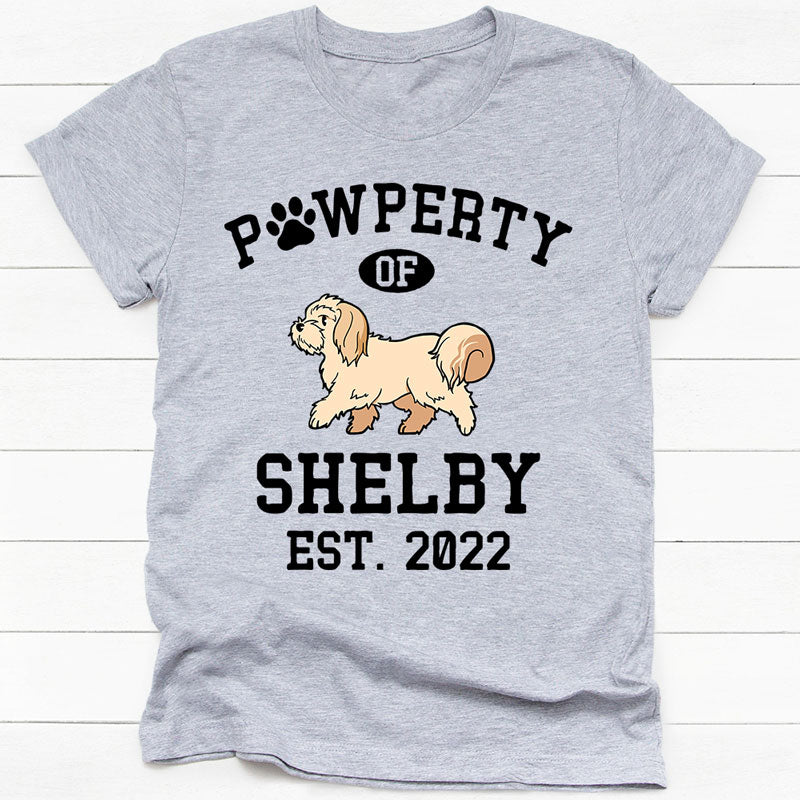 Pawperty Of Maltese, Personalized Shirt, Custom Gifts For Dog Lovers