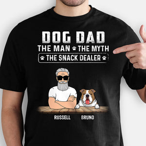 The Man The Myth The Snack Dealer, Personalized Shirt, Custom Gifts For Dog Dad