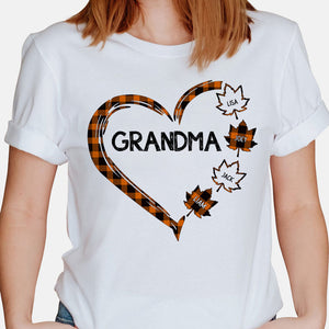 Custom Title Autumn Heart, Personalized Shirt, Family Gifts
