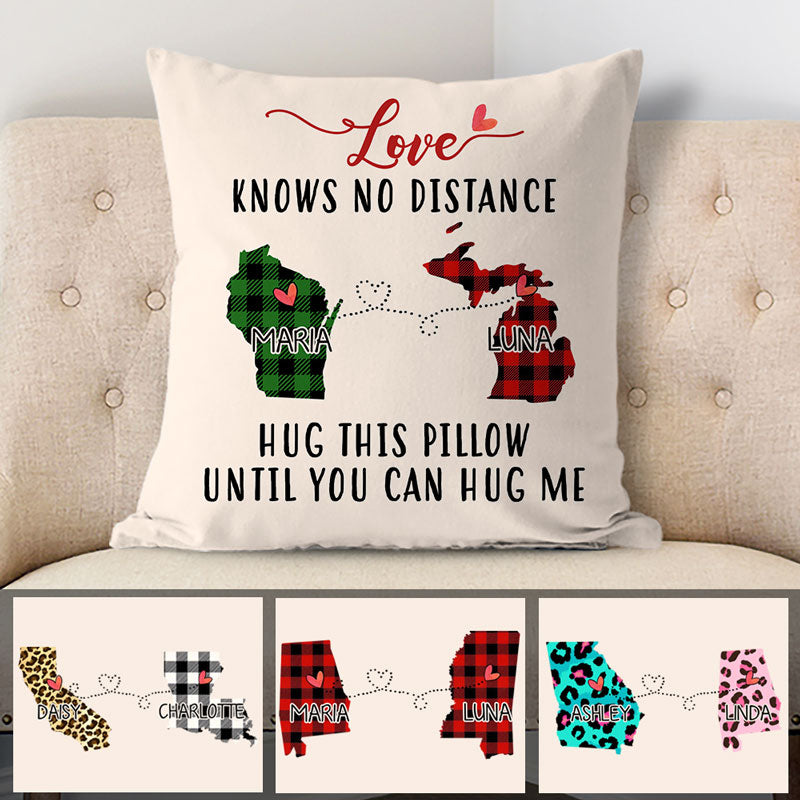 Distance Mean So Little, Personalized State Colors Pillow, Custom Chri -  PersonalFury