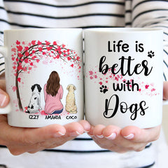 Vixar Tazza in ceramica colorata personalizzabile con il tuo testo Shih Tzu Dog Animal Animale, 330 ml, per lavoro, ufficio, tè, caffè (O1) (bianco