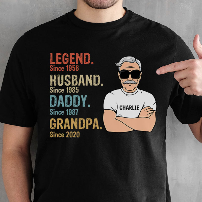 Vintage Legend Husband Since Years Old Man, Personalized Father's Day Shirt