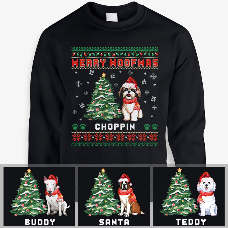 Merry Woofmas, Personalized Custom Sweaters, T shirts, Christmas Gifts for Dog Lovers