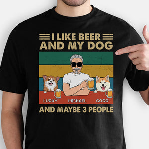 I Like My Dogs, Gift for Dad, Dark Color Custom T Shirt, Personalized Gifts for Dog Lovers
