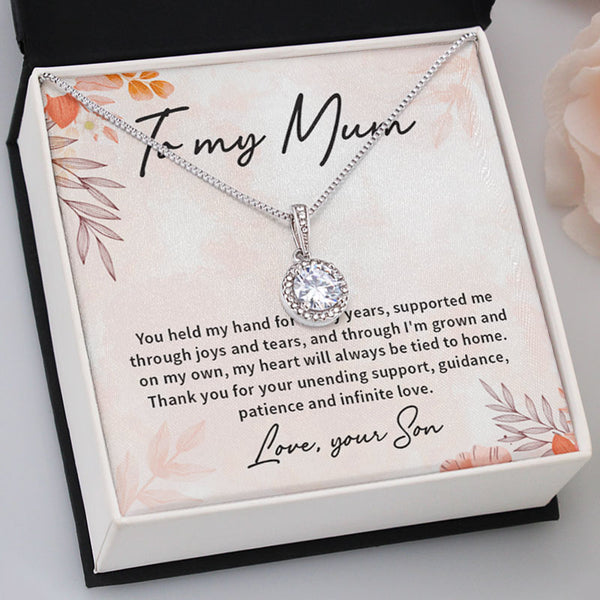 You Held My Hand Eternal Hope Necklace Custom Message Card Jewelry Mother s Day Gifts