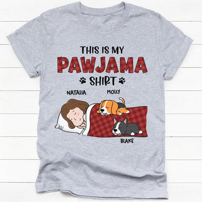 This Is My Pawjama Shirt Red Plaid Pattern, Personalized Shirt, Custom Gifts For Dog Lovers