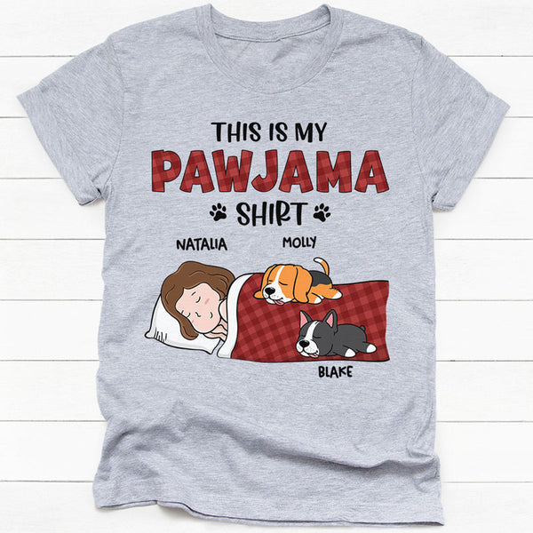 This Is My Pawjama Shirt Red Plaid Pattern, Personalized Shirt, Custom ...