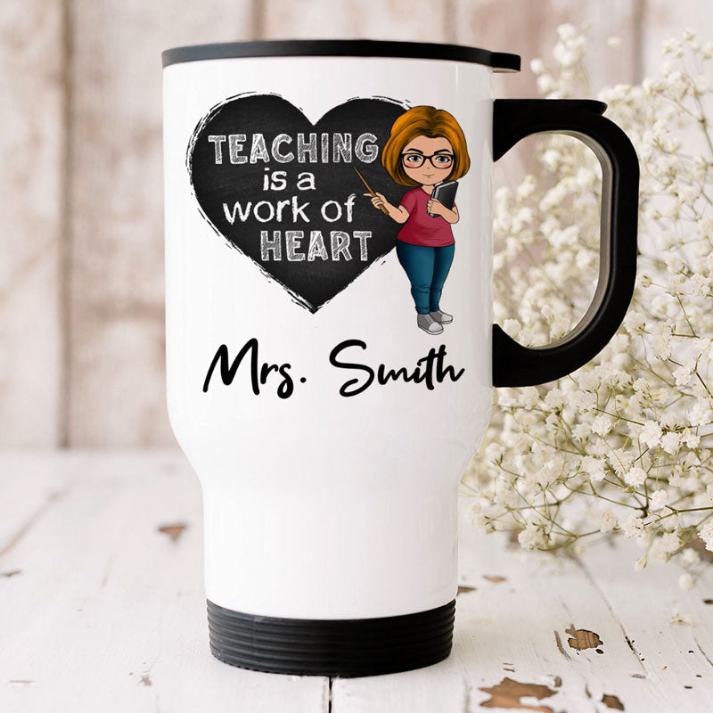 Funny Teacher Coffee Travel Mug, Gift For Mother's Day, Teacher Gift,  School Travel Mug