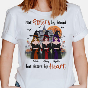 Not Sisters By Blood But Sisters By Heart, Halloween Witches, Personalized Shirt, Halloween Gifts