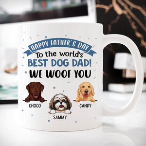 Happy Father's Day, Custom Coffee Mug, Funny Personalized Mug, Custom Gift for Dog Lovers