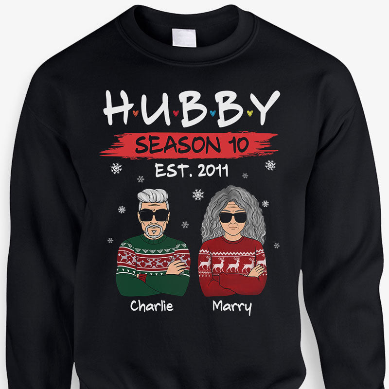 Hubby Wifey Old Couple, Personalized Custom Sweaters, T Shirts, Christmas Gifts