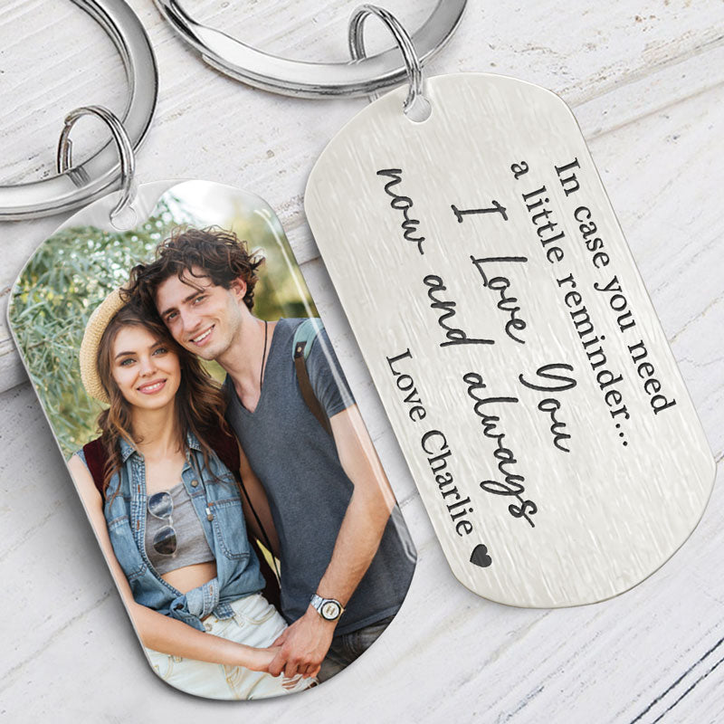 Custom Photo Keychain, Gift for Him - Drive Safe I Need You Here, Personalized Anniversary Gift, PersonalFury, with Gift Box / Pack 5