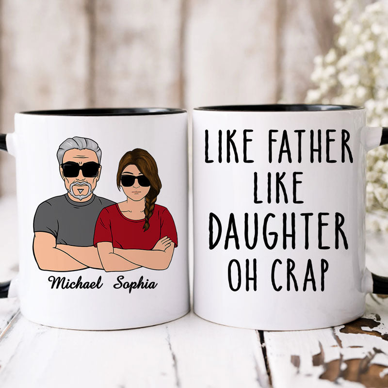 Like Father Like Daughter, Personalized Mug, Father's Day Gifts