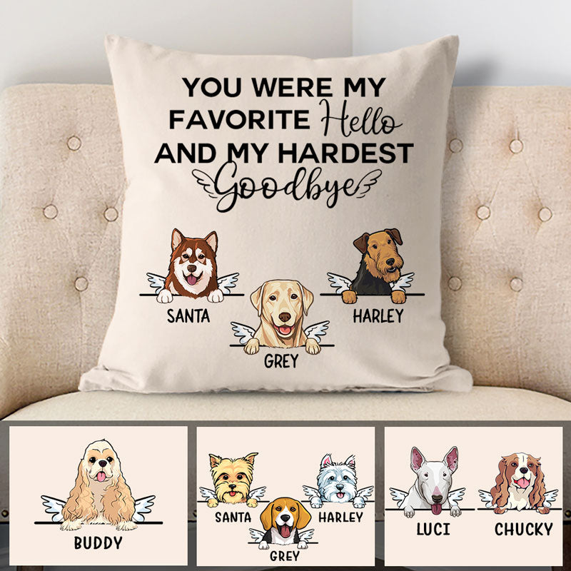 My Favorite Hello And Hardest Goodbye - Personalized Pillow