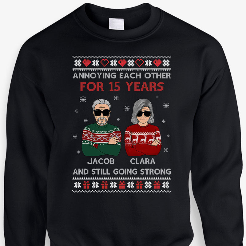 Annoying Each Other, Old Couple, Personalized Custom Sweaters, T Shirts, Christmas Gifts