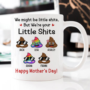 We Might Be Little Shits, Personalized Accent Mug, Gift For Mom, Gift For Dad