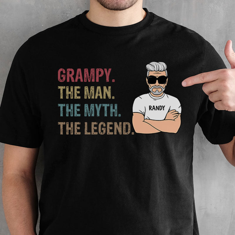 The Man The Myth The Legend Old Man, Personalized Father's Day Shirt