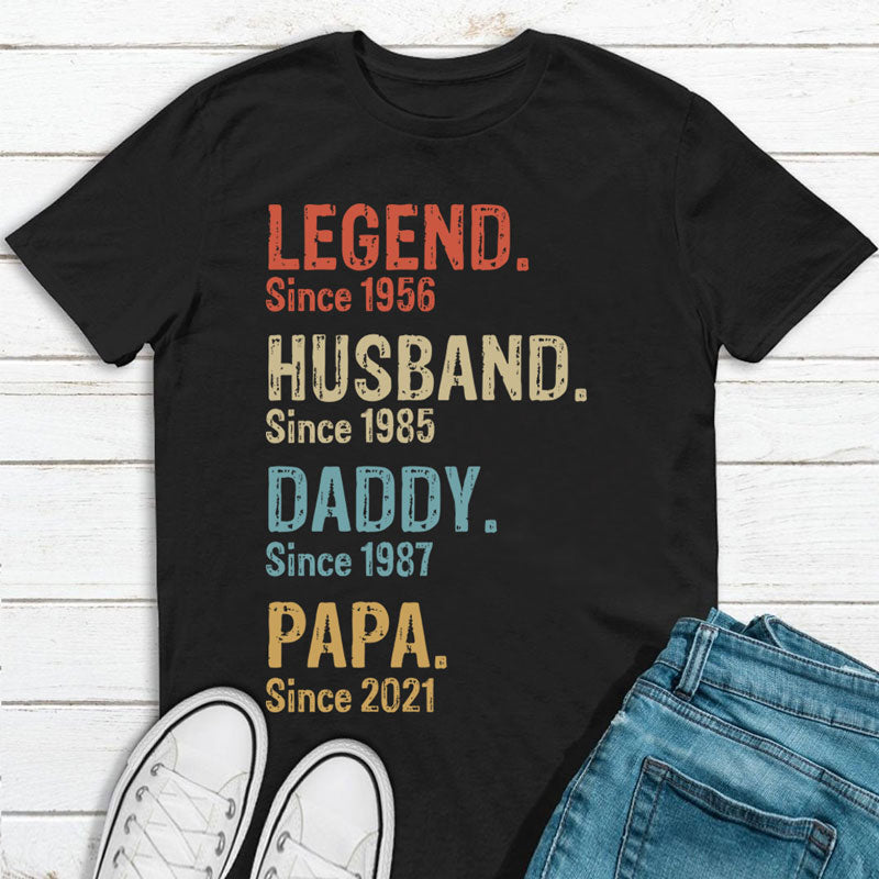 Personalized Gift for Grandpa, Custom T Shirt - This Belongs To, Family Gift, PersonalFury, Premium Tee / Black / 3XL
