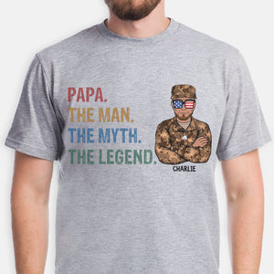 The Man The Myth The Legend Old Man, July 4th, Personalized Shirt, Father and Grandpa Gifts