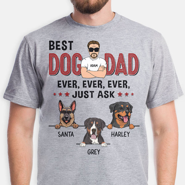 Personalized Gifts for Dog lovers, Custom T Shirt - Dog Dad Belongs To, Dog Mom Dog Dad Gift PersonalFury, Basic Tee / Light Pink / 2XL