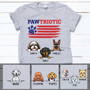 Pawtriotic, Personalized Shirt, Customized Gifts for Dog Lovers, Custom Tee