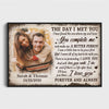 The Day I Met You, Personalized Poster, Anniversary Gift For Couple, Custom Photo