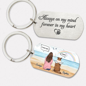 Still Talk About You, Always On My Mind, Personalized Keychain, Memorial Gift For Dog Lover