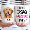 Best Dog Mom Dog Dad Ever, Personalized Accent Mug, Custom Gift For Dog Lovers, Mother's Day Gifts, Custom Photo