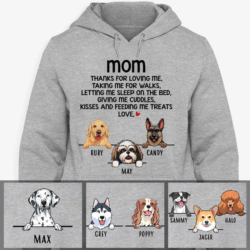 Mom, Thanks For Loving Me, Personalized Custom Hoodie, Sweater, T shir ...