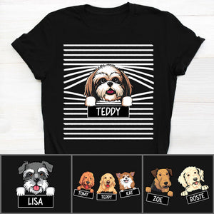 Unique Dark Color Custom T Shirt, Personalized Gifts for Dog Lovers