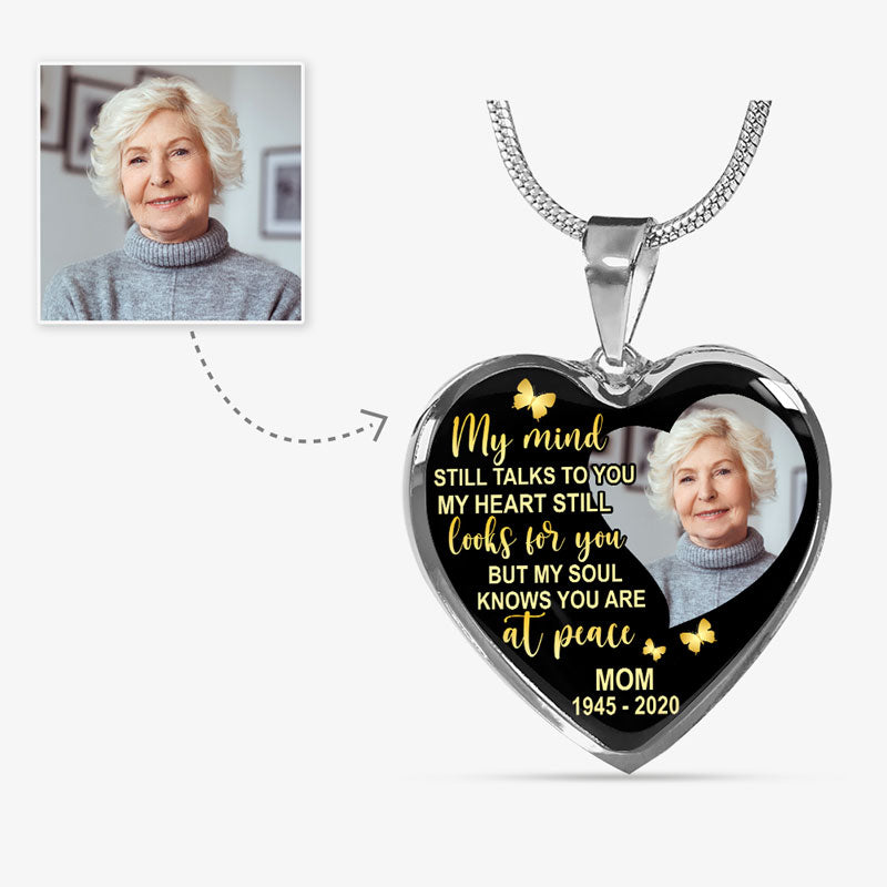 My Soul Knows You Are At Peace, Custom Photo, Luxury Heart Necklace ...