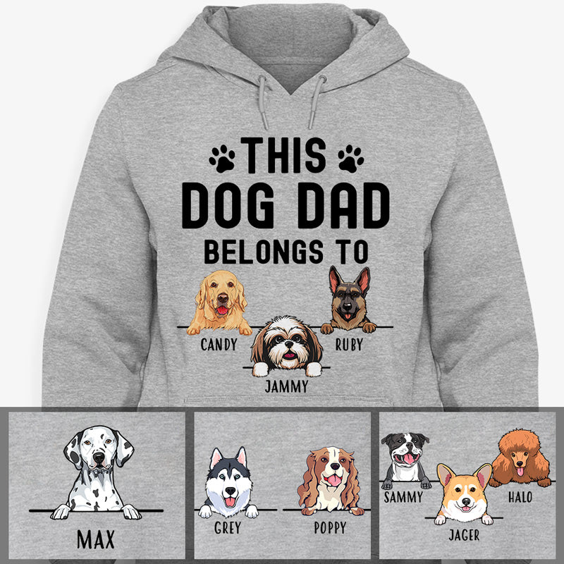 This Dog Dad, Personalized Hoodie, Sweater, T shirt, Father's Day gift, Gift for Dog Lovers