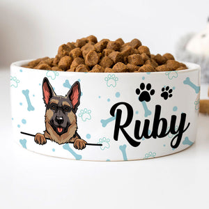 Personalized Custom Dog Bowls, Paws and Bones, Gift for Dog Lovers