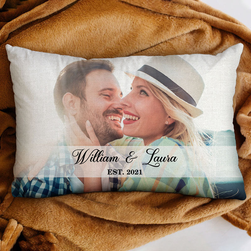 Couple Photo Pillow, Personalized Pillows, Custom Photo, Anniversary Gift  For Couples