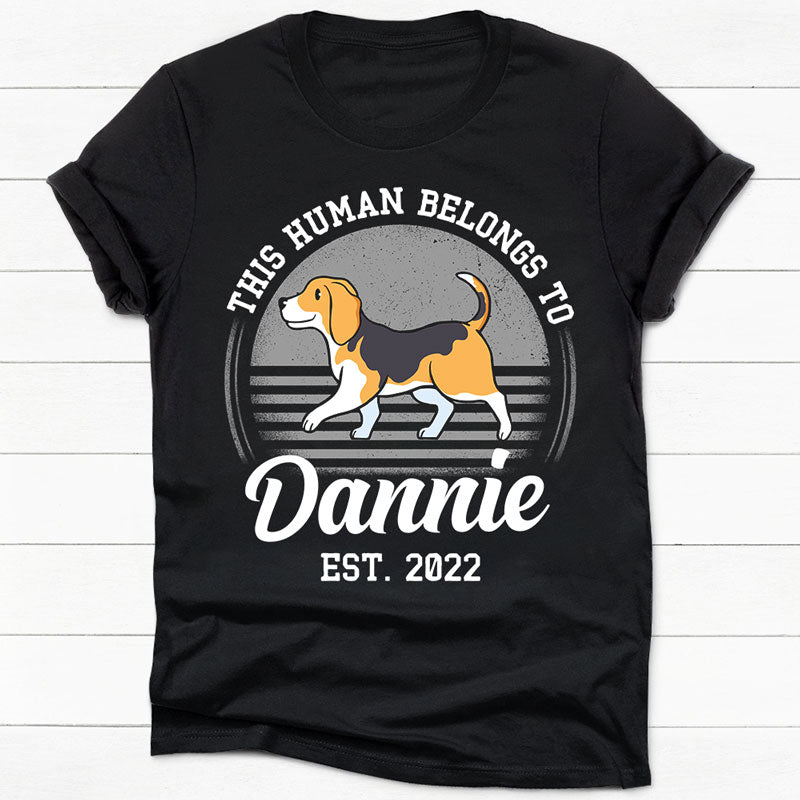 This Human Belongs To Dog, Personalized Shirt, Funny Gifts For Dog Lovers