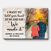 Personalized I Want To Hold Your Hand Canvas, Sunset, Premium Canvas Wall Art