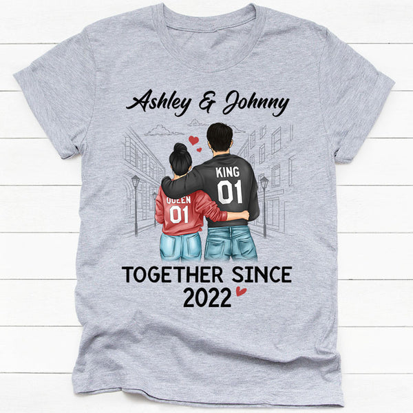 Personalized Anniversary Gift, Custom Couple Shirts - Better Together, Gift for Him, Gift for Her, Sweatshirt / Sport Grey Sweater / XL