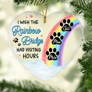 I Wish The Rainbow Bridge, Personalized Ornament, Memorial Gift for Pet Lovers