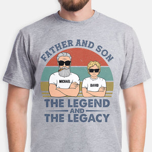Father And Son The Legend And The Legacy, Personalized Shirt, Father's Day Gift